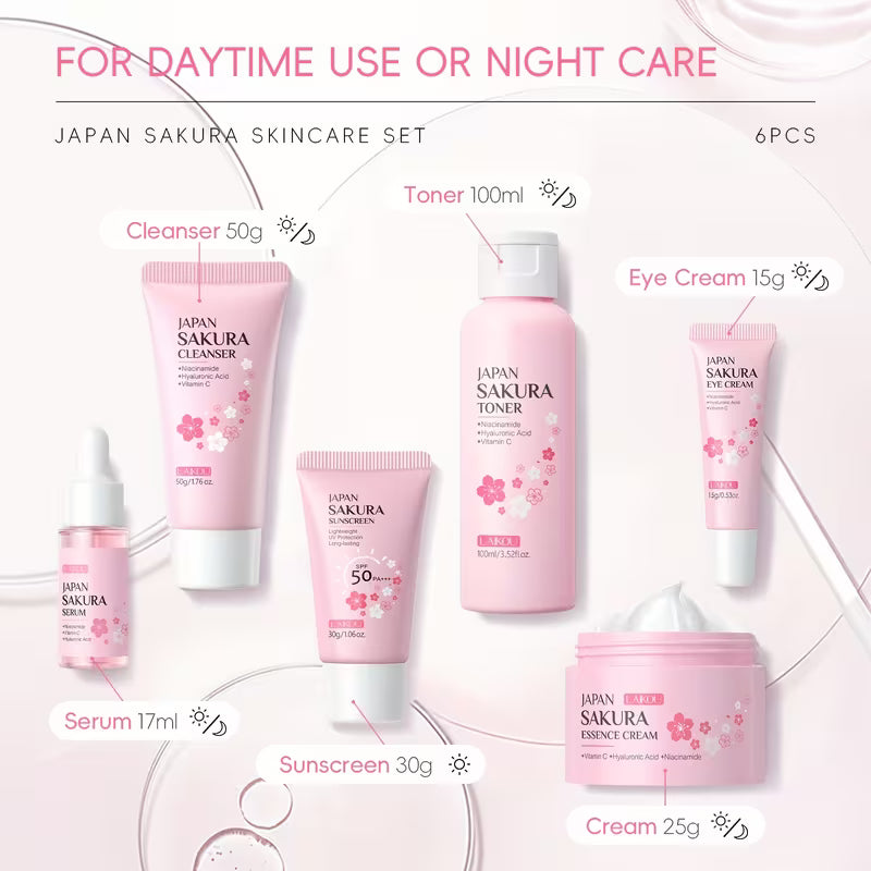 LAIKOU Sakura Skincare 6pcs/Set