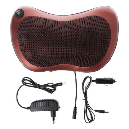 Car & Home Electric Head Shoulder Back Neck Massager Pillow With Heating