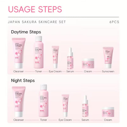 LAIKOU Sakura Skincare 6pcs/Set