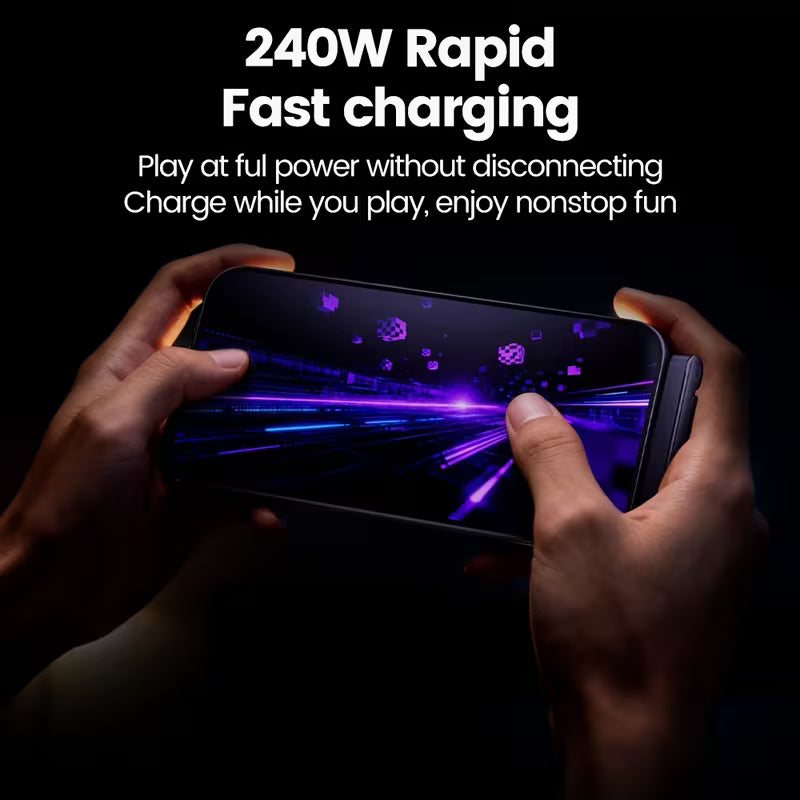 240W Fast Data Charging Cable 2M | Foldable Phone Holder Vertical & Horizontal Screen | Type C to Type C